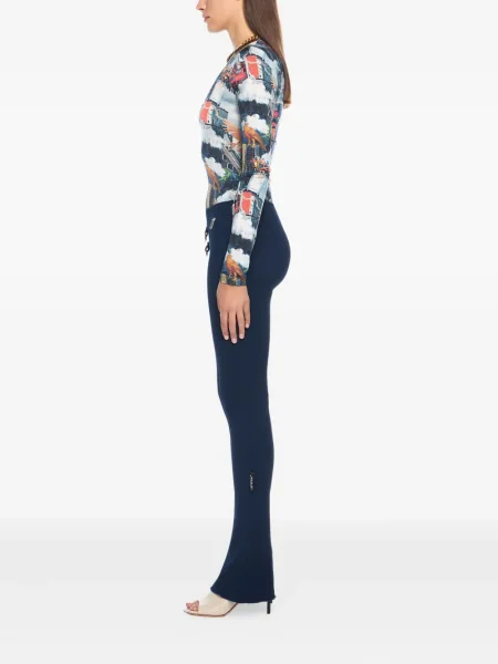 Pantaloni Off-white din jerseu alb