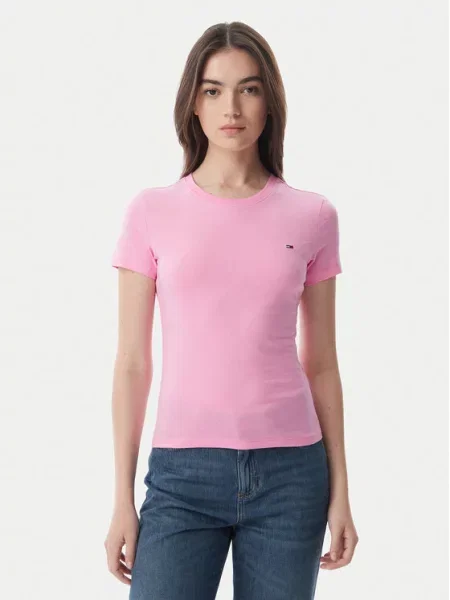 Tommy Jeans T-Shirt Ανοιχτό ροζ