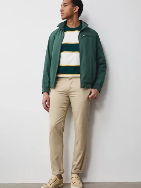 Medicine hlače chinos za muškarce od pamuka s elastanom bež