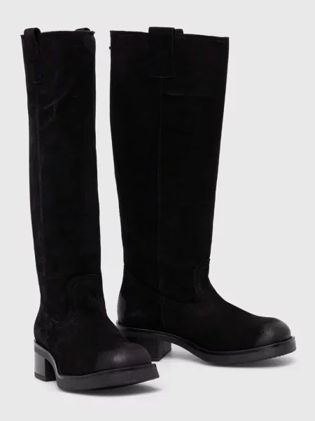 Μπότες σούετ Steve Madden Banner γυναικείες μαύρο
