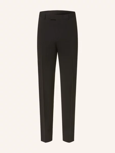 Sandro Spodnie Garniturowe Slim Fit schwarz czarne
