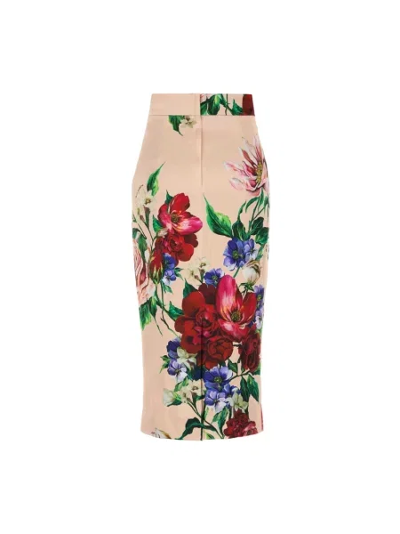 Satynowa spódnica Dolce And Gabbana z nadrukiem