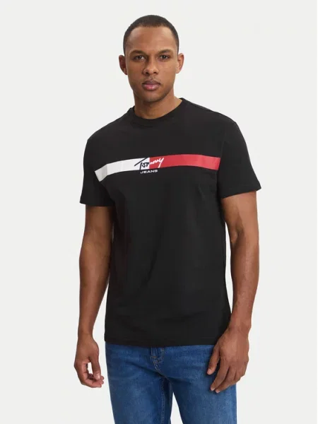 Тениска Tommy Jeans черно