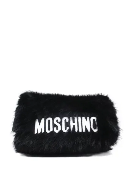 Geantă Moschino cu autograf negru
