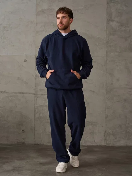 Спортивний костюм ISSA Plus темно-синій фліс синій