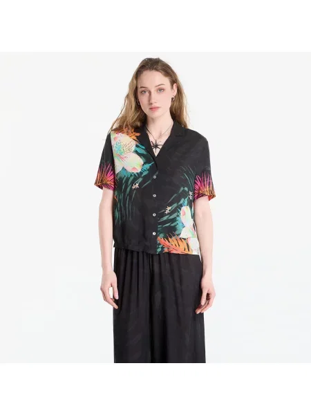 Πουκάμισο Desigual Cam Swim-Daikiri Shirt Black M μαύρο