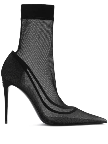 Botine Dolce & Gabbana transparente plasă negru