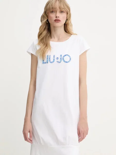 Liu Jo sukienka mini prosta biały