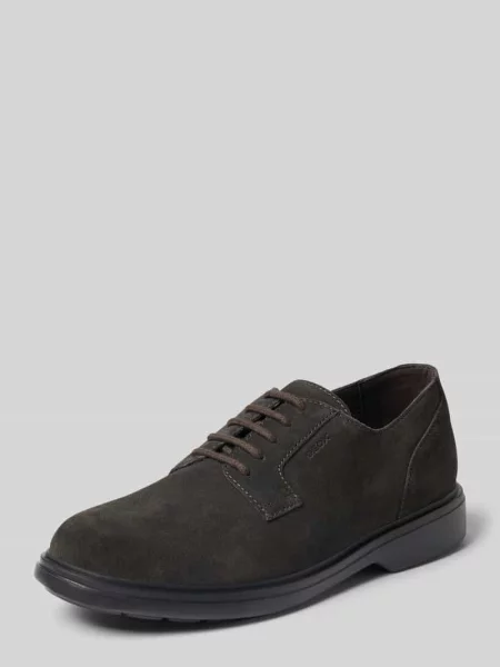 Sneakersy Geox zamszowe sznurowane czarne
