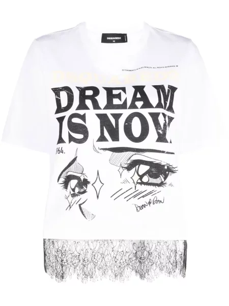 Tricou Dsquared2 cu imagine alb