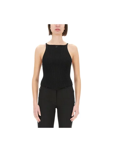 Dzianinowy top Courreges czarny