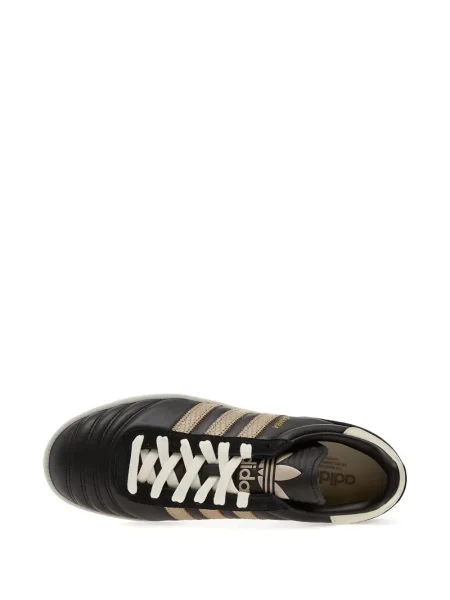 Sneakerși Adidas Campus cu imagine alergare din piele de căprioară negru