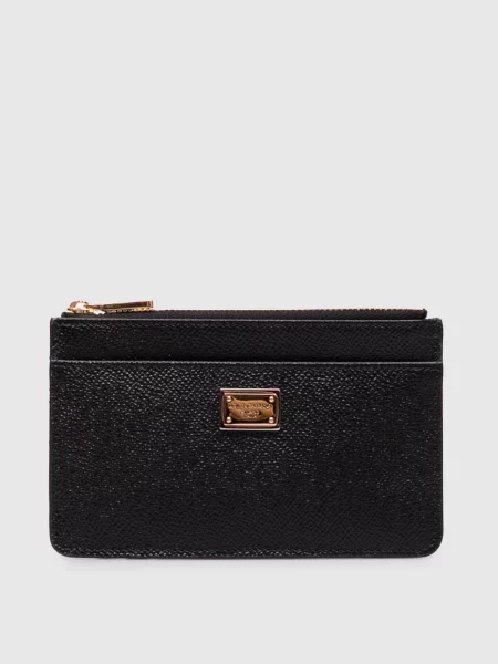 Шкіряний картхолдер Dauphine Dolce&gabbana чорний
