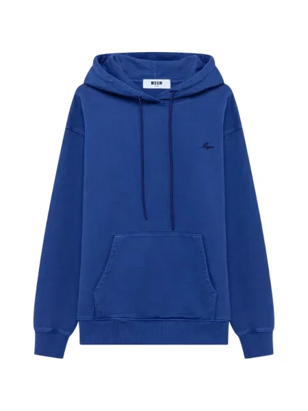 Hanorac cu glugă Msgm cu broderie albastru