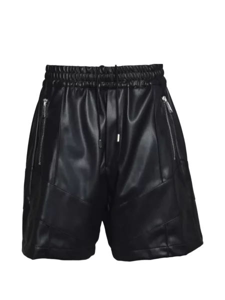 Pantaloni scurți Dsquared2 din piele negru