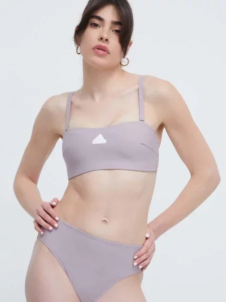 Plavková podprsenka adidas fialová