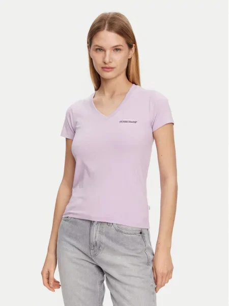Футболка Guess Jeans фиолетовая