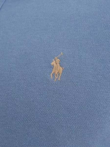 Samt prugasta košulja Polo Ralph Lauren s vezom plava