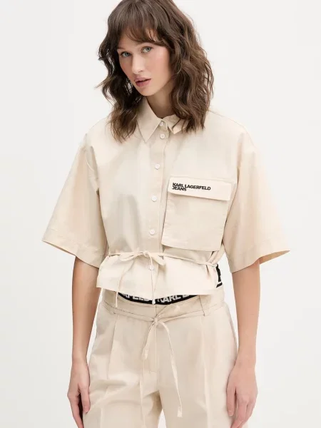 Karl Lagerfeld Jeans koszula beżowa
