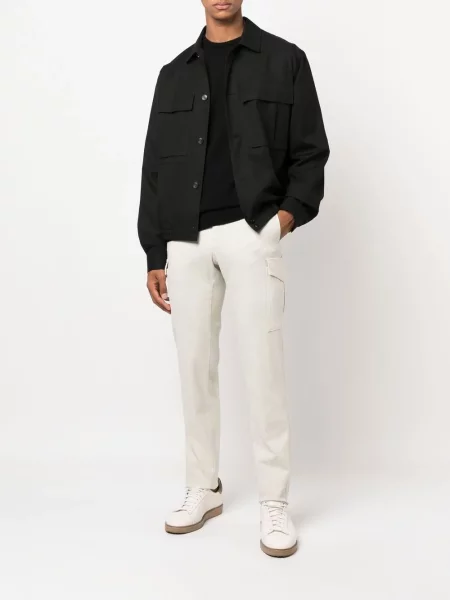 Sweter Zegna z kaszmiru z okrągłym dekoltem czarny