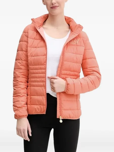 Geacă Ea7 Emporio Armani cu imagine portocaliu
