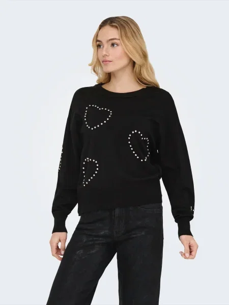 ONLY Pulover ONLBEE / argintiu negru
