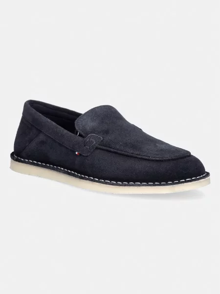 Tommy Hilfiger mocasini pentru bărbați din piele întoarsă HILFIGER STITCHDOWN SUEDE LOAFER