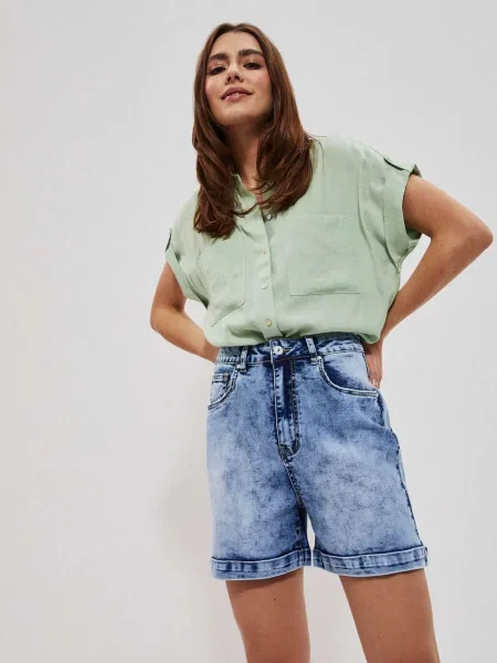 Szorty jeansowe Marisse niebieskie