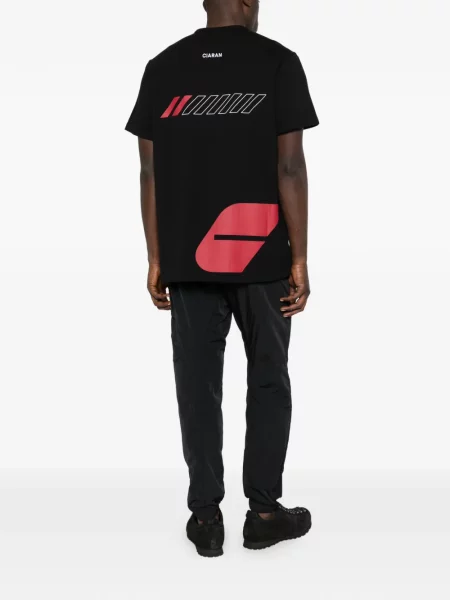 Tricou Ciaran cu broderie negru