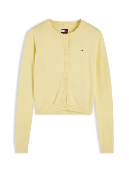 Tommy Jeans Geacă tricotată Essential deschis galben