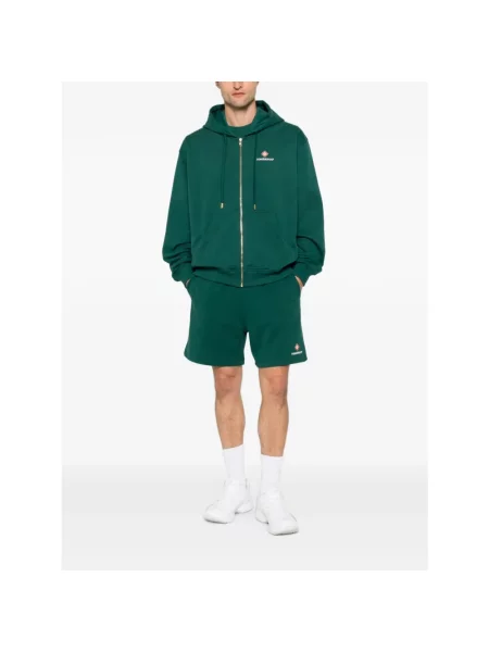 Sweter Casablanca z kapturem zielony
