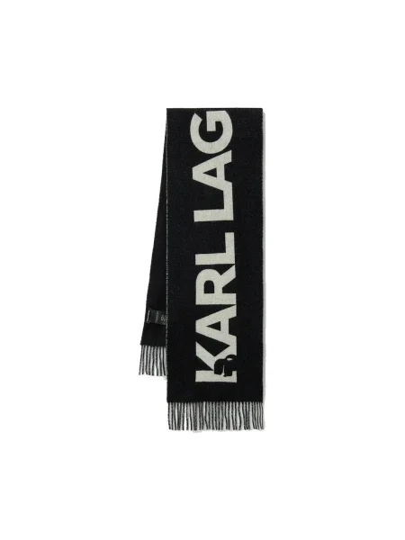 Šál Karl Lagerfeld K/ESSENTIAL čierna