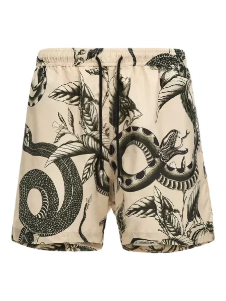 Șnur de strângere slip de baie Roberto Cavalli cu imagine cu model piele de șarpe