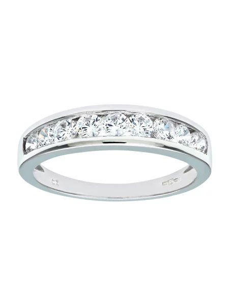 DIAMANT LETERNEL Gyűrűk Eternity-Ring aus Weißgold mit Zirkonia ezüst