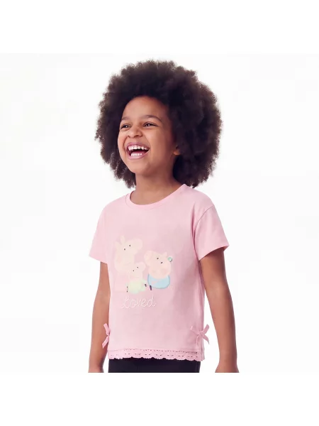 Reserved Peppa Pig póló tört rózsaszín
