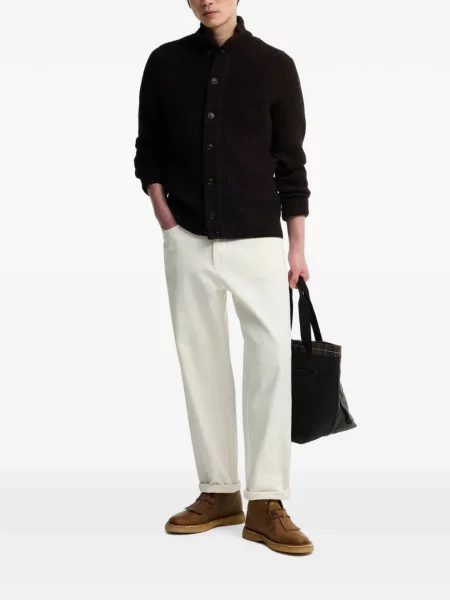 Cardigan Barbour de lână maro