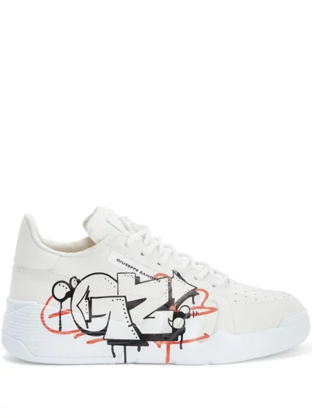 Sneakerși Giuseppe Zanotti cu imagine alb