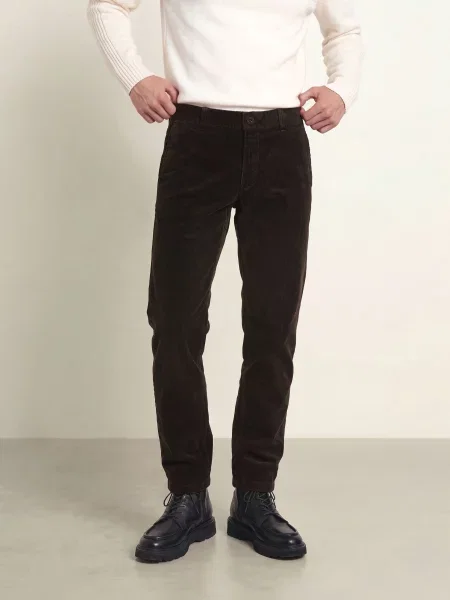 Joop! Jeans Spodnie Z Sztruksu Matthew Krój Modern Fit braun
