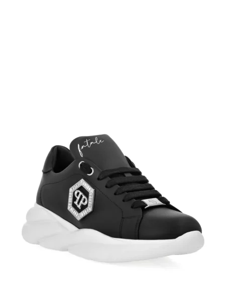 Sneakerși Philipp Plein din piele de cristal negru