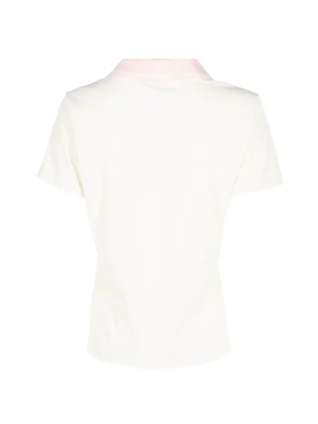 Gulerat golf tricou polo Malbon Golf alb