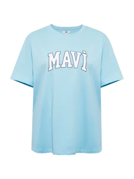 Mavi Tricou bleumarin / albastru deschis alb