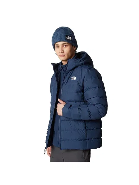 Kurtka The North Face z kapturem niebieska
