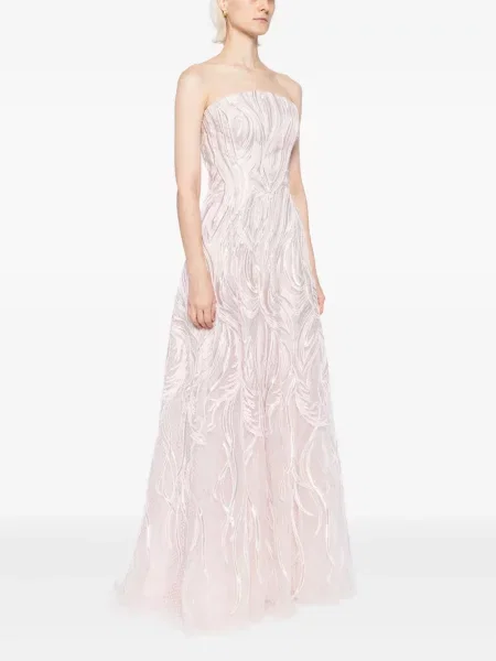 Μάξι φόρεμα Saiid Kobeisy με κέντημα ροζ