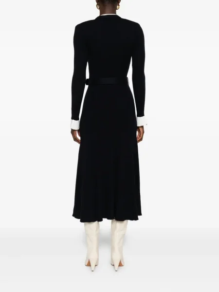 Rochie maxi Self-portrait tricotate de costum albastru