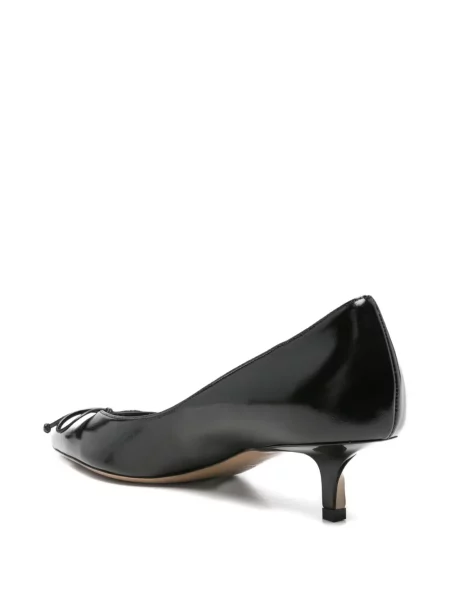 Pantofi cu toc Jacquemus cu funde negru