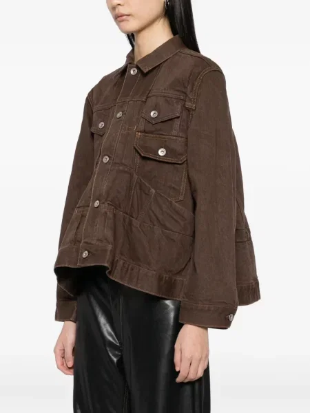 Geacă de blugi Sacai maro