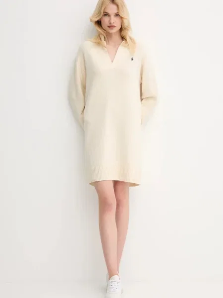 Polo Ralph Lauren Rochie tricotată Alb bej