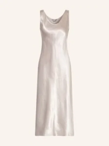Mm By Max Mara Satinové Šaty Talete stříbrná