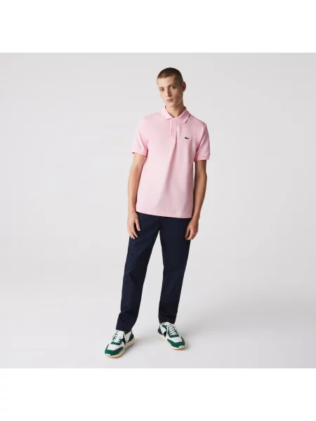 Lacoste Koszulka Polo Oryginał Petit Piqué różowa