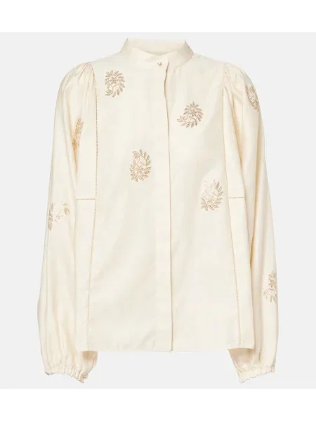 Bluză Max Mara din satin alb